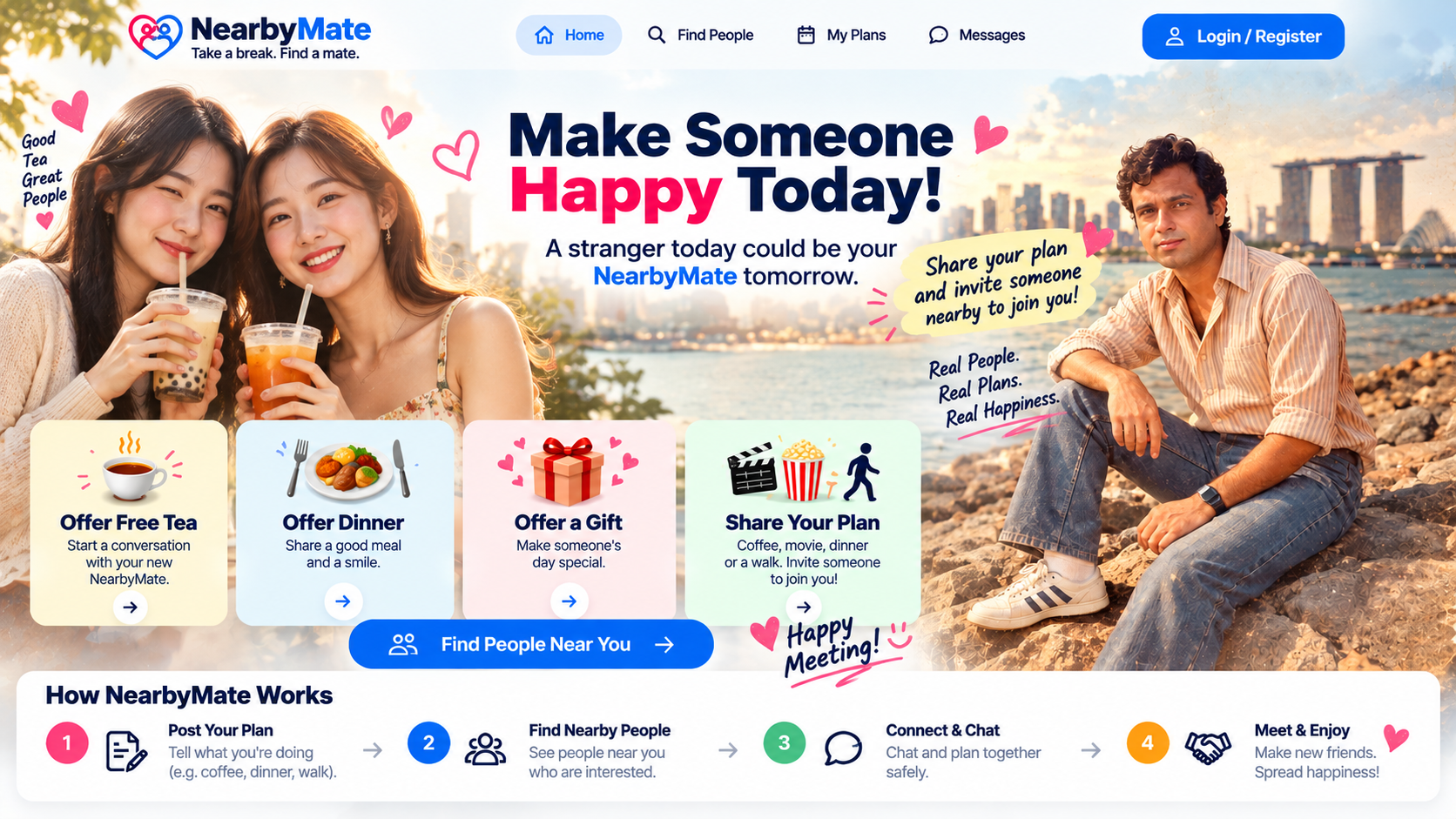 Make Someone Happy Today — NearbyMate